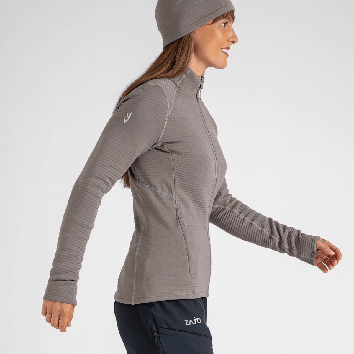 Kovri Women's Merino Grid Jacket — Taupe Beige