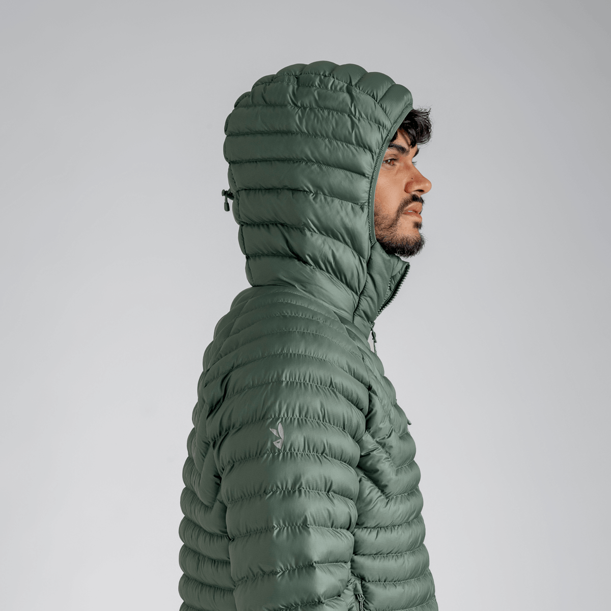 Nubaro Men's Insulated Hooded Jacket — Sage Green
