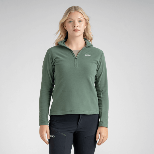Auro Women's Fleece Zip Top — Beige