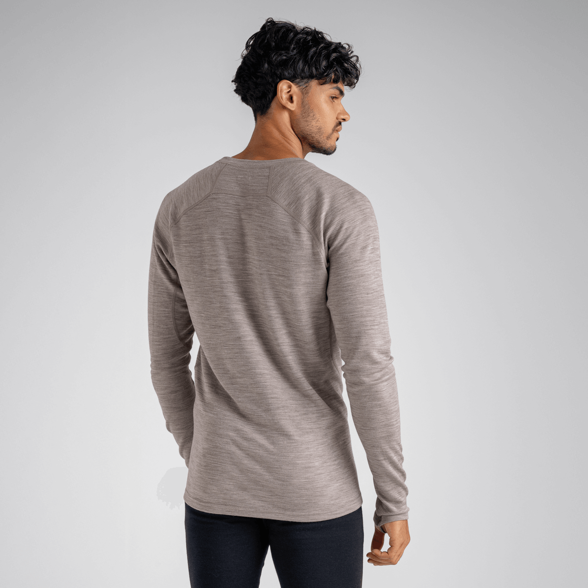 Hejma Men's Merino Longsleeve — Taupe Beige