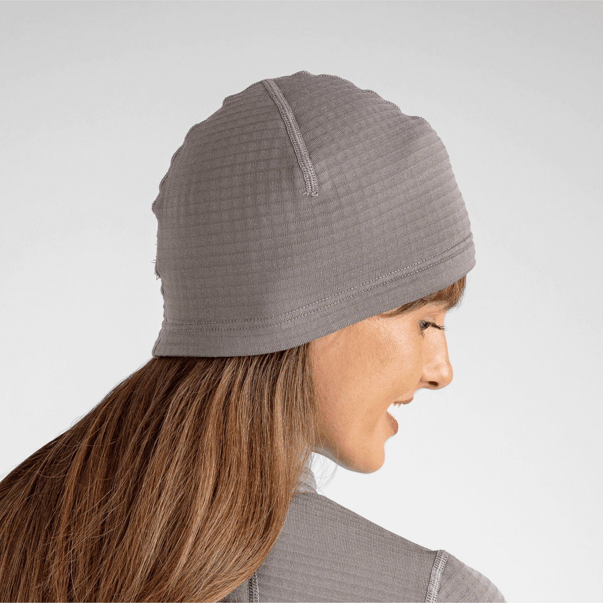 Kovri Merino Grid Beanie — Golden Brown