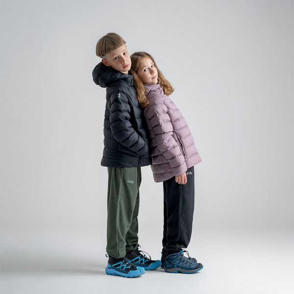 Musko Kid's Insulated Hooded Jacket — Iced Mauve