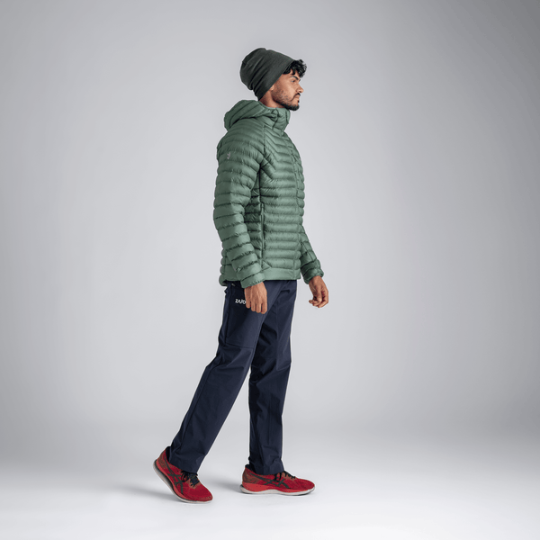 Nubaro Men's Insulated Hooded Jacket — Beige