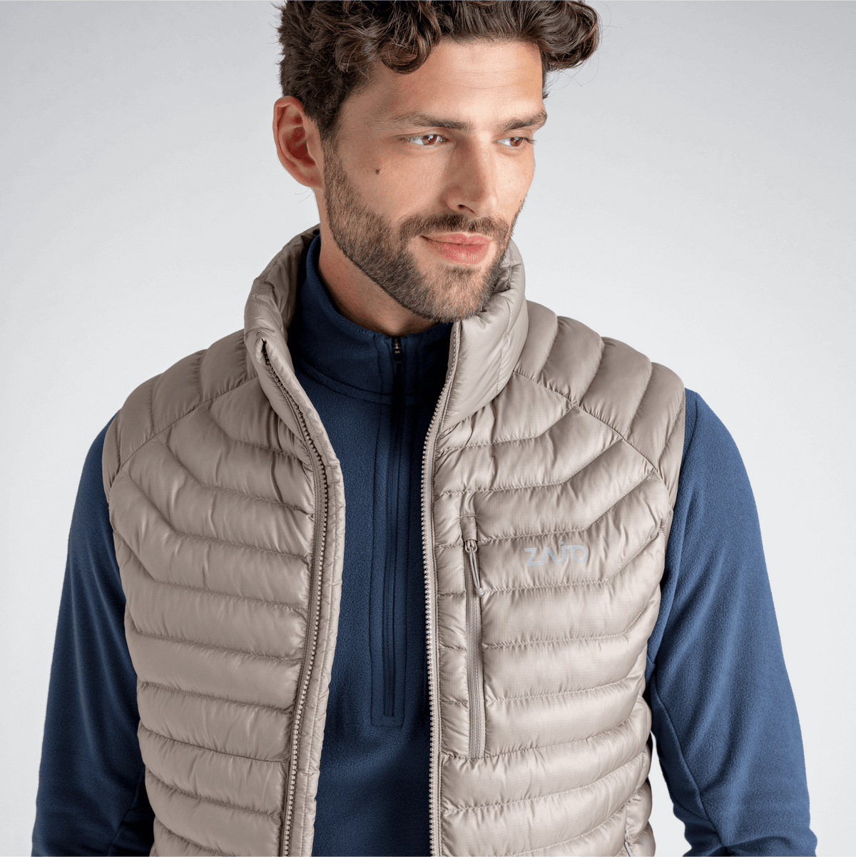 Nubaro Men's Insulated Vest — Golden Brown