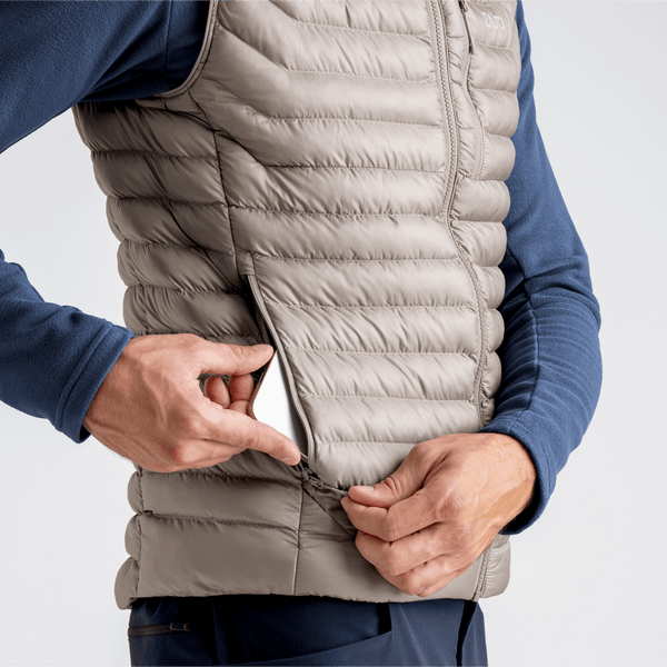 Nubaro Men's Insulated Vest — Beige