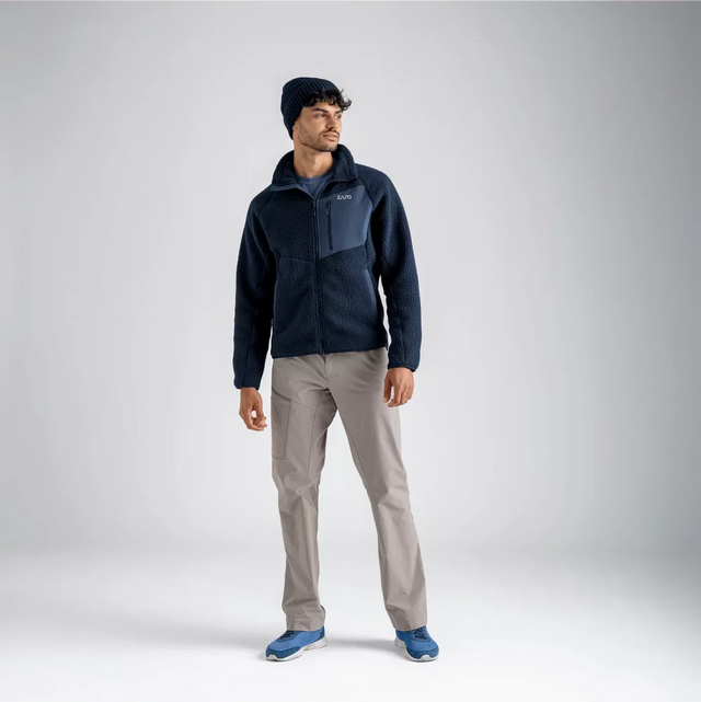 Palpo Men's Pile Fleece Jacket — Dark Olive