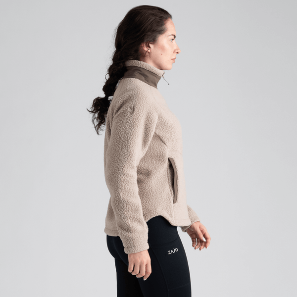 Palpo Women's Pile Fleece Jacket — Iced Mauve