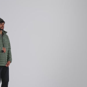 Nubaro Men's Insulated Hooded Jacket — Golden Brown